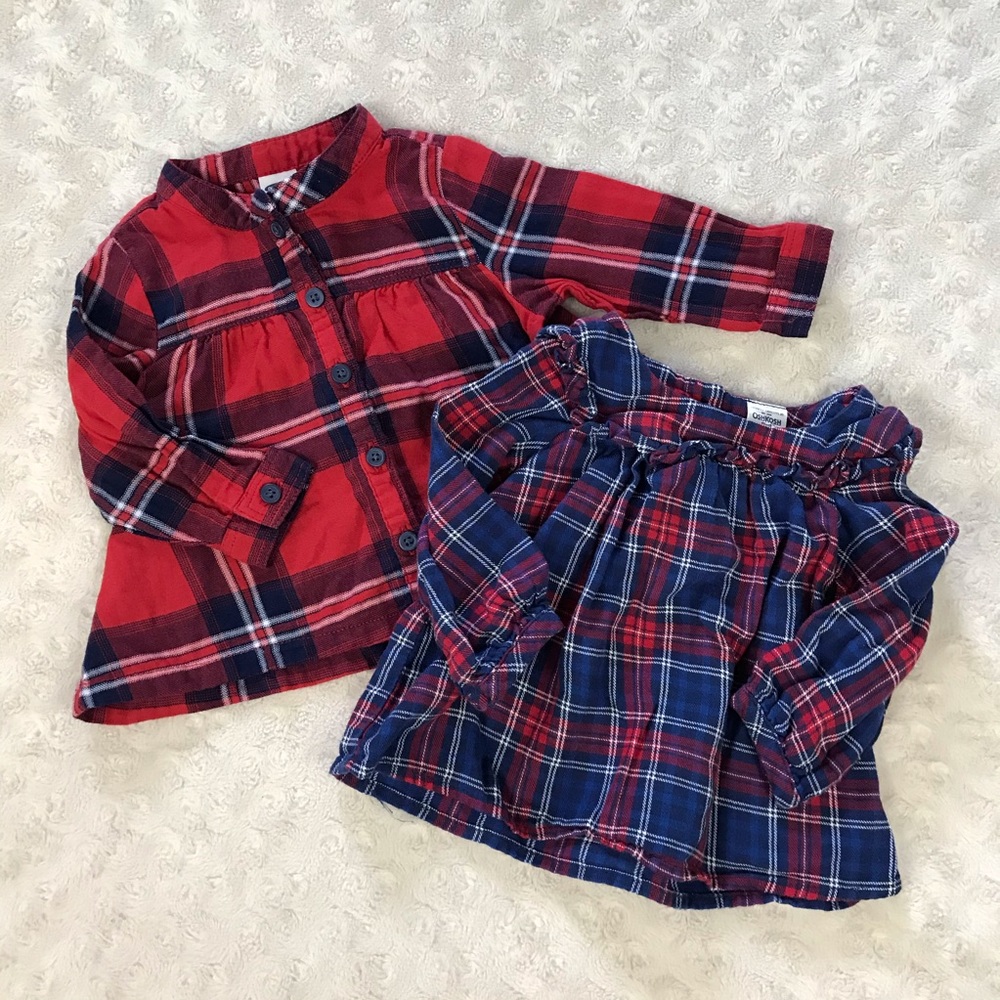 Baby Girl Shirt Bundle Plaids Old Navy OshKosh